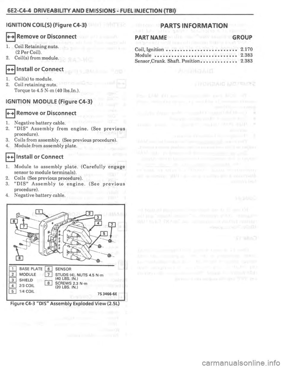PONTIAC FIERO 1987 Service Repair Manual PONTIAC FIERO 1987 Service Repair Manual