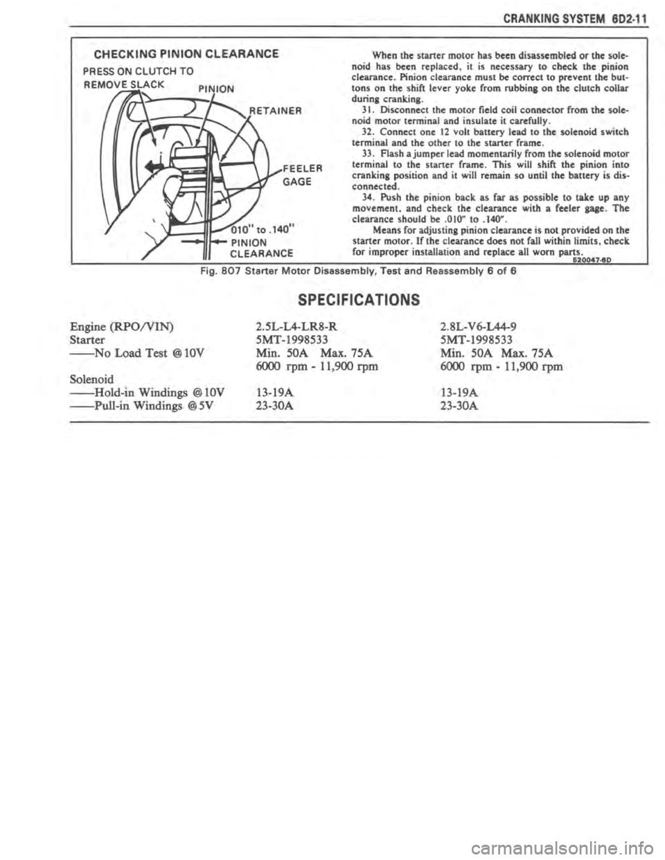 PONTIAC FIERO 1987 Service Owners Guide PONTIAC FIERO 1987 Service Owners Guide