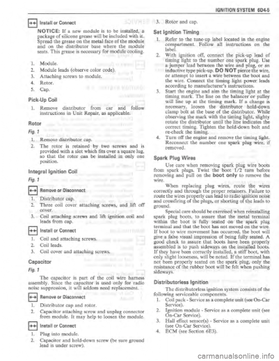 PONTIAC FIERO 1987  Service Workshop Manual 