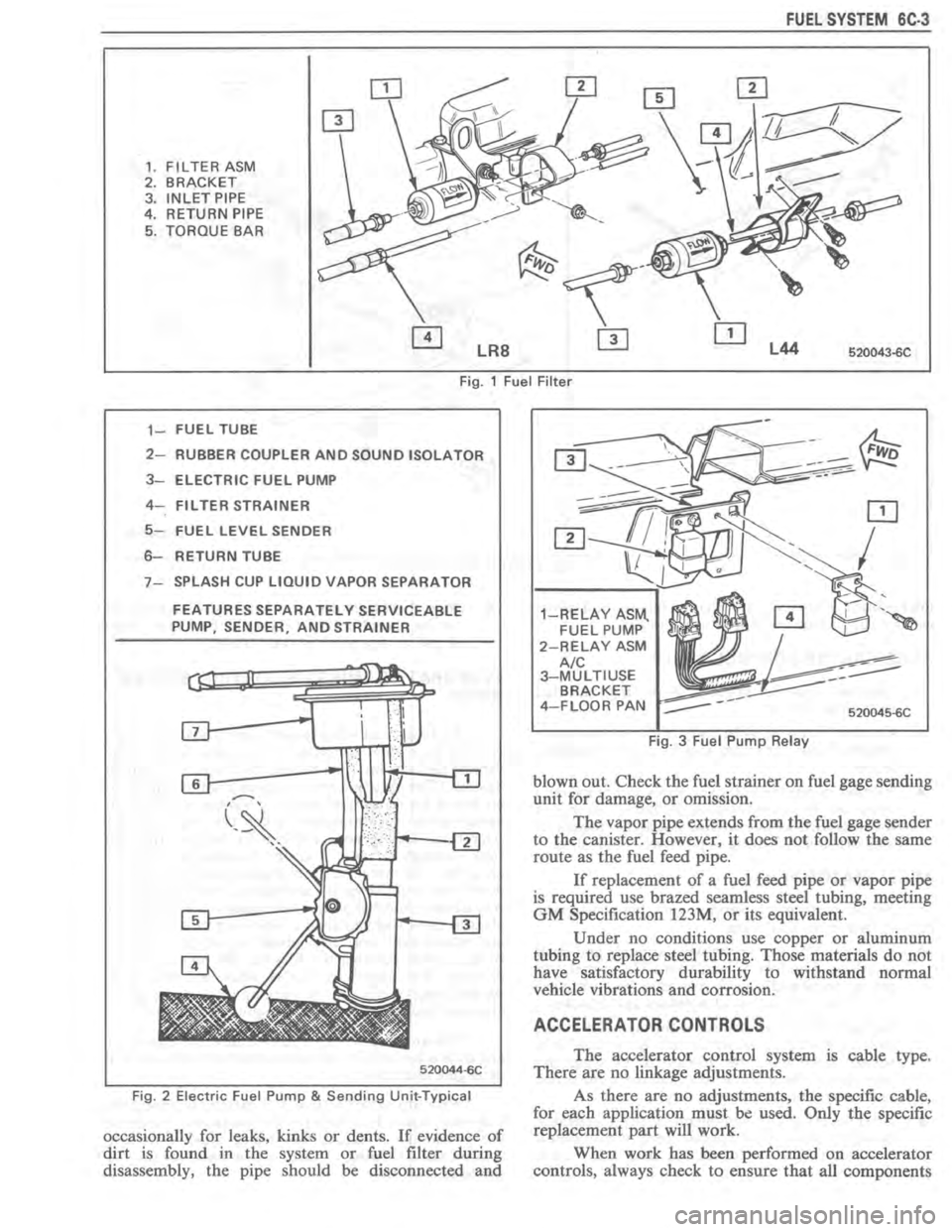 PONTIAC FIERO 1987  Service Repair Manual 