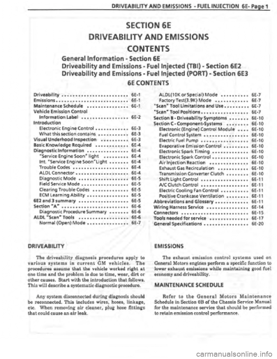 PONTIAC FIERO 1987  Service Manual PDF 