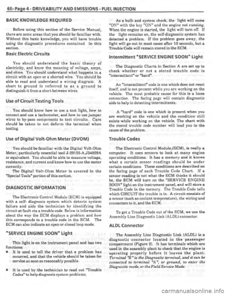 PONTIAC FIERO 1987  Service Manual PDF 