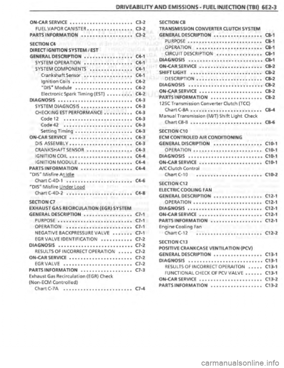 PONTIAC FIERO 1987  Service Manual Online 