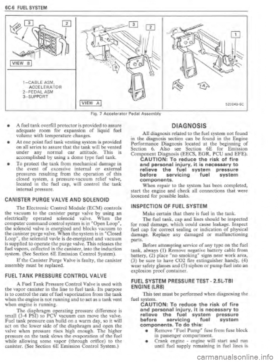 PONTIAC FIERO 1987  Service Repair Manual 