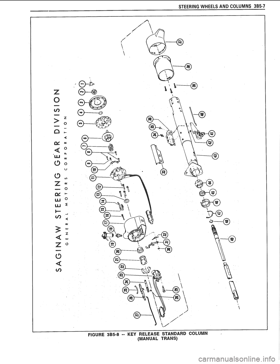 PONTIAC FIERO 1988  Service Repair Manual 
STEERING WHEELS AND COLUMNS 385-7   