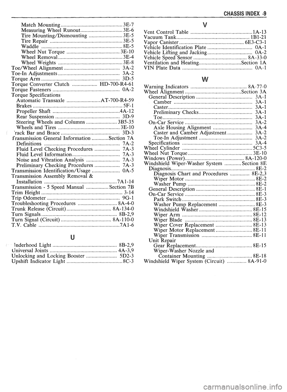 PONTIAC FIERO 1988  Service Repair Manual 