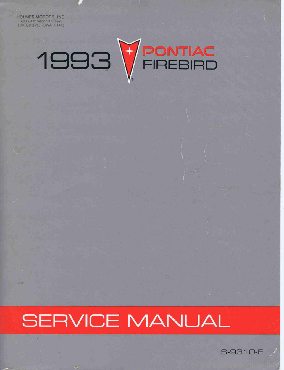 PONTIAC FIREBIRD 1993  Service Repair Manual 