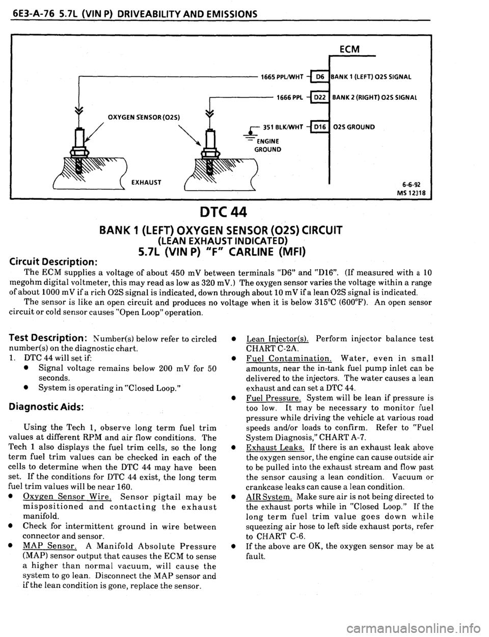 PONTIAC FIREBIRD 1993  Service Repair Manual 