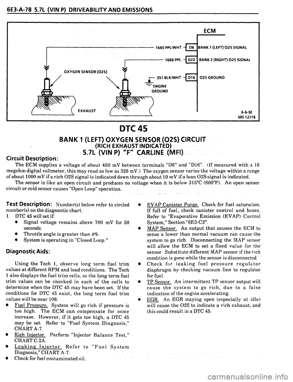 PONTIAC FIREBIRD 1993  Service Repair Manual 