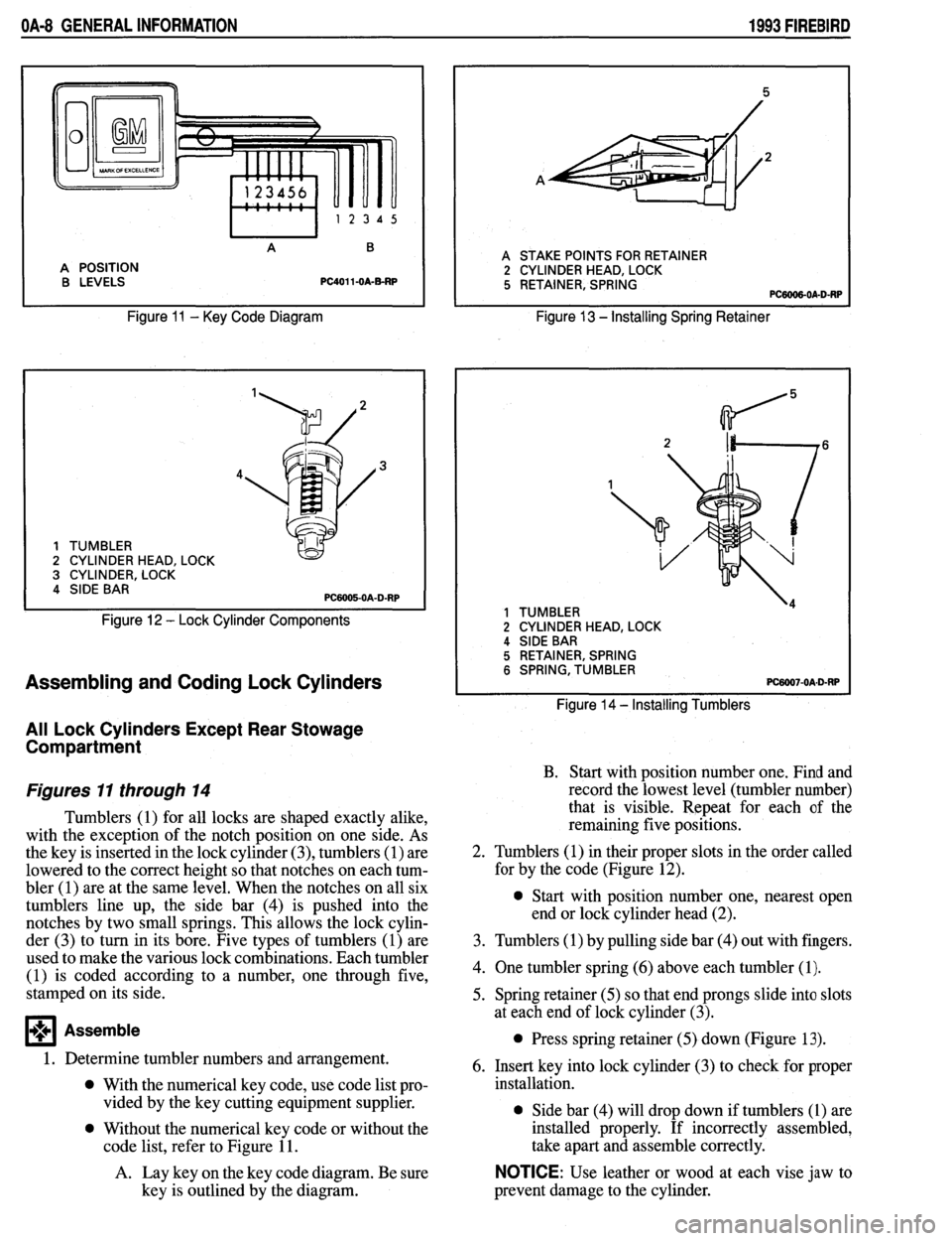 PONTIAC FIREBIRD 1993  Service User Guide 
