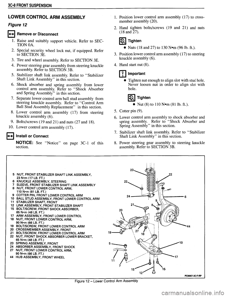 PONTIAC FIREBIRD 1993  Service Repair Manual 