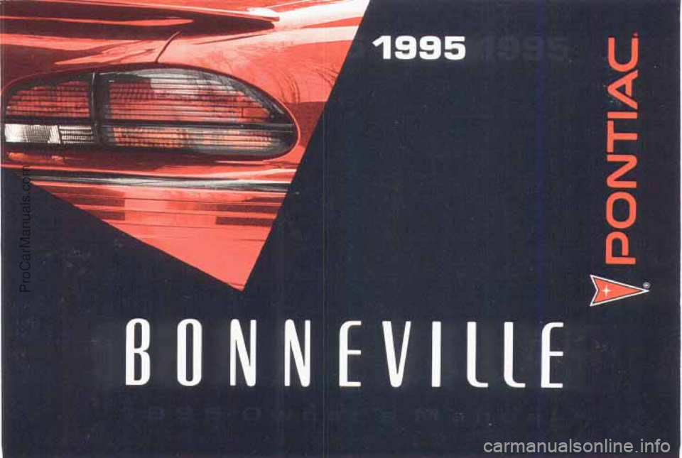 PONTIAC BONNEVILLE 1995  Owners Manual 