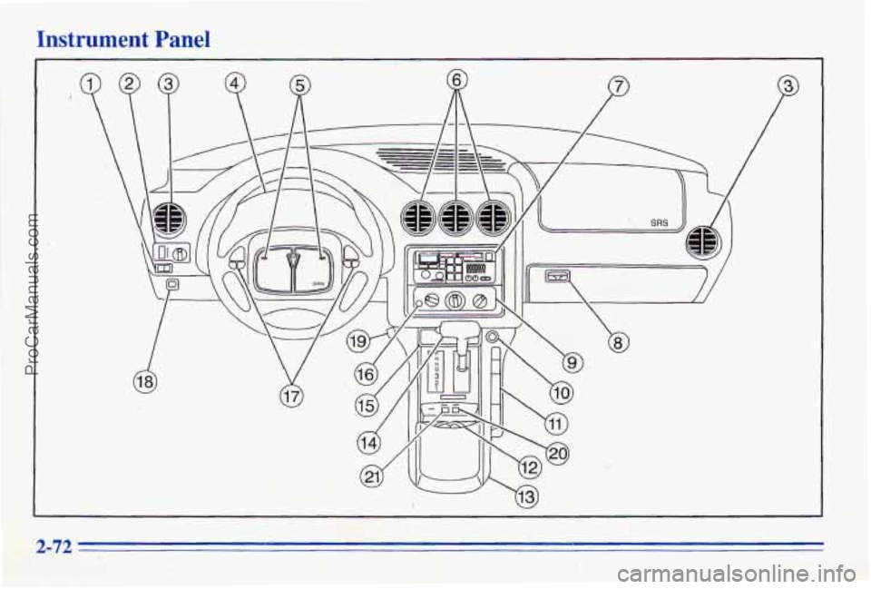 PONTIAC FIREBIRD 1996 Owners Manual Instrument Panel
I
2-72
ProCarManuals.com PONTIAC FIREBIRD 1996 Owners Manual Instrument Panel
I
2-72
ProCarManuals.com