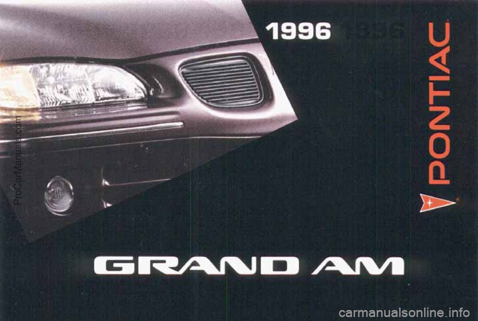 PONTIAC GRAND-AM 1996  Owners Manual 