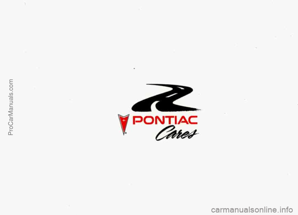 PONTIAC GRAND-AM 1994  Owners Manual ProCarManuals.com 