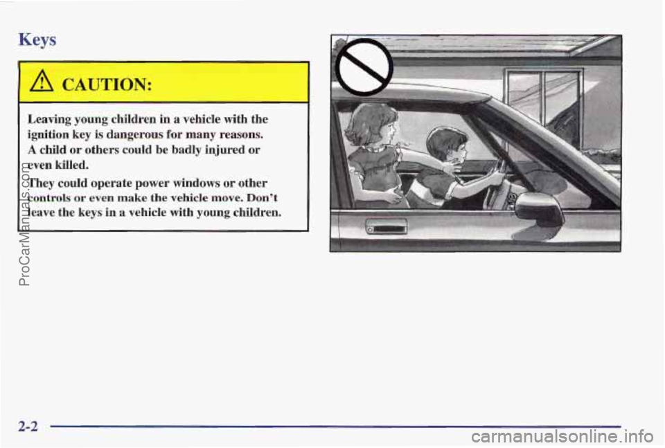 PONTIAC PONTIAC 1997 Manual PDF Keys
Leaving young children in a vehicle with the
ignition key
is dangerous for many reasons.
A child or others could be badly injured or
even killed.
They could operate power PONTIAC PONTIAC 1997 Manual PDF Keys
Leaving young children in a vehicle with the
ignition key
is dangerous for many reasons.
A child or others could be badly injured or
even killed.
They could operate power