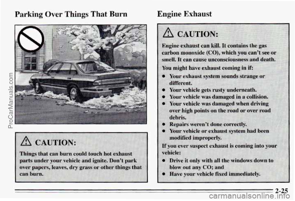 PONTIAC PONTIAC 1995 Manual Online Parking Over Things That Burn Engine Exhaust
2-25
ProCarManuals.com PONTIAC PONTIAC 1995 Manual Online Parking Over Things That Burn Engine Exhaust
2-25
ProCarManuals.com