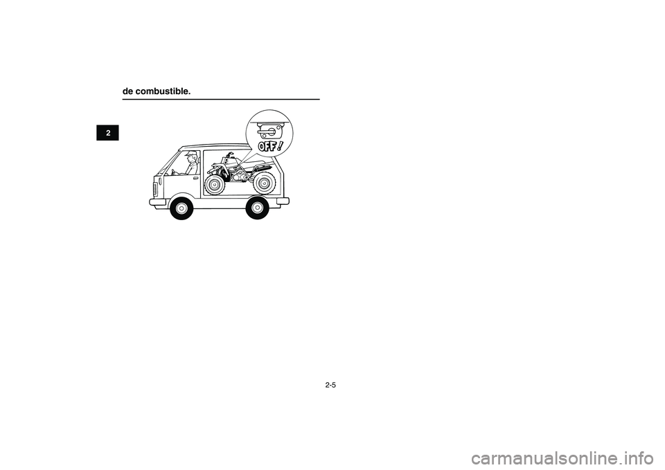 YAMAHA BANSHEE 350 2010  Manuale de Empleo (in Spanish)  
2-5 
12
3
4
5
6
7
8
9
10
11
 
de combustible.
✦✯✬✩✧✦✺✣  
  