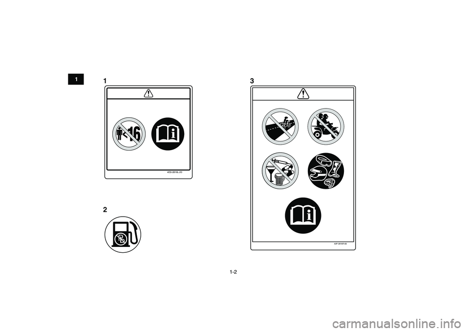 YAMAHA BANSHEE 350 2010  Notices Demploi (in French)  
1-2 
1
2
3
4
5
6
7
8
9
10
11
4D3-2816L-20
1
23
43P-2816R-00
✦✯✬✩✧✥✳✣ ✥ 
  