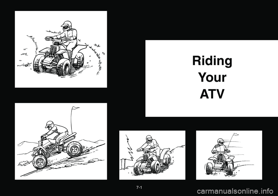 YAMAHA BANSHEE 350 2006  Owners Manual 7-1
Riding
Your 
AT V 