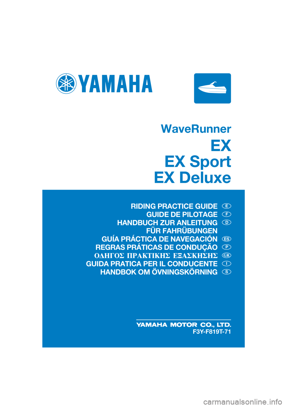 YAMAHA EX SPORT 2019  Manuale de Empleo (in Spanish) 
