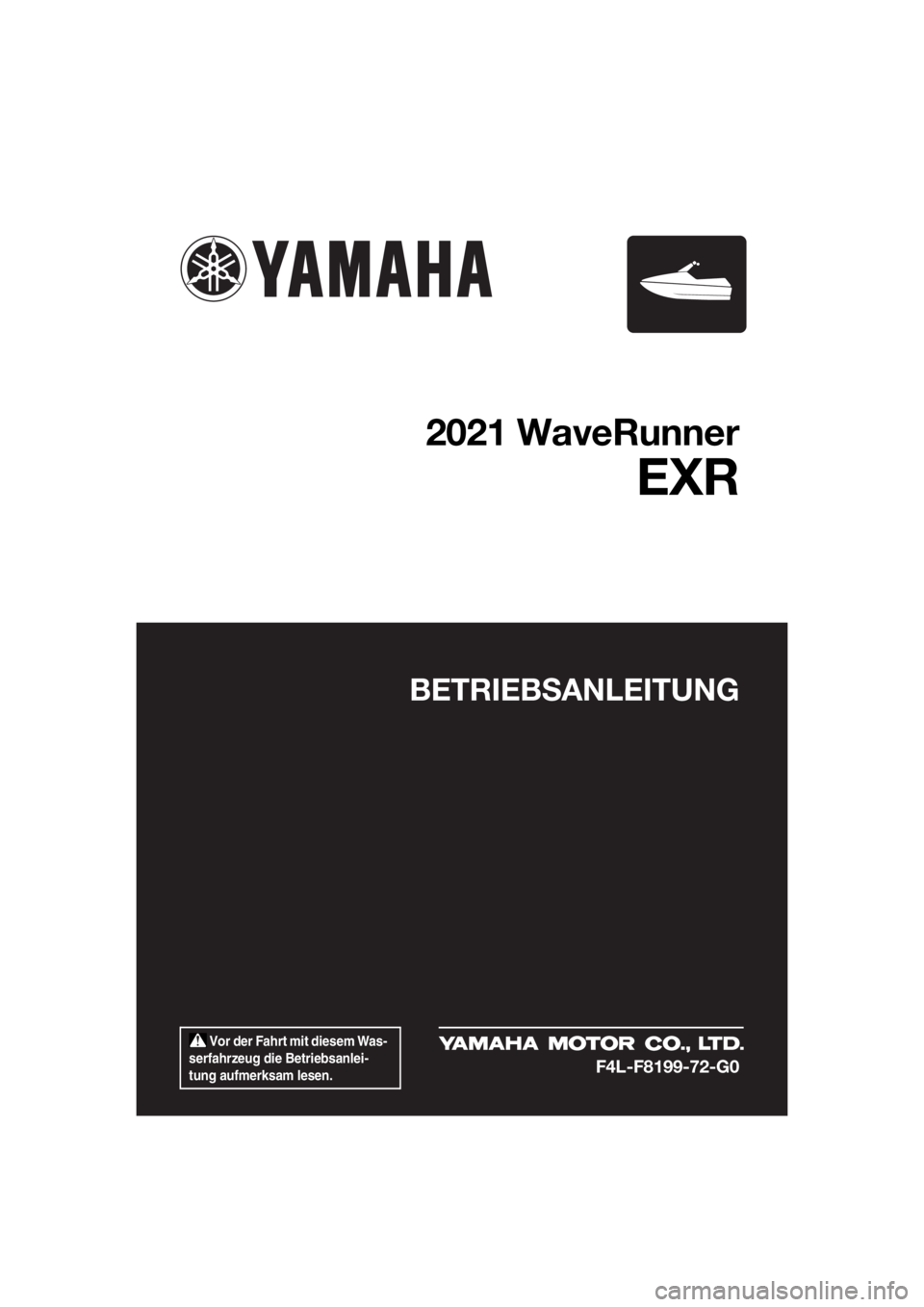 YAMAHA EXR 2021  Betriebsanleitungen (in German) 