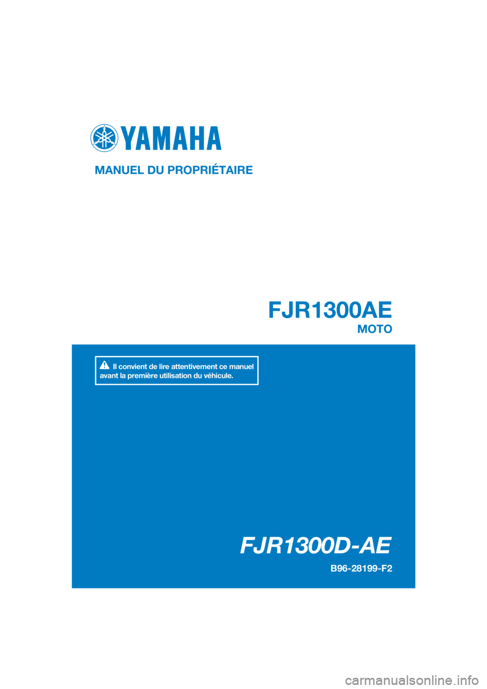 YAMAHA FJR1300AE 2020  Notices Demploi (in French) 