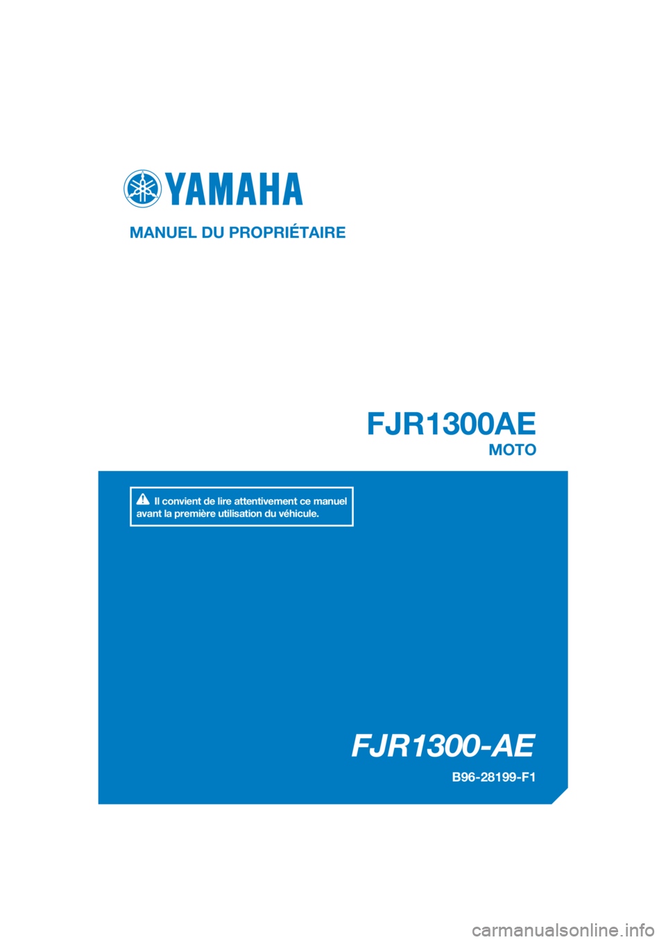 YAMAHA FJR1300AE 2018  Notices Demploi (in French) 