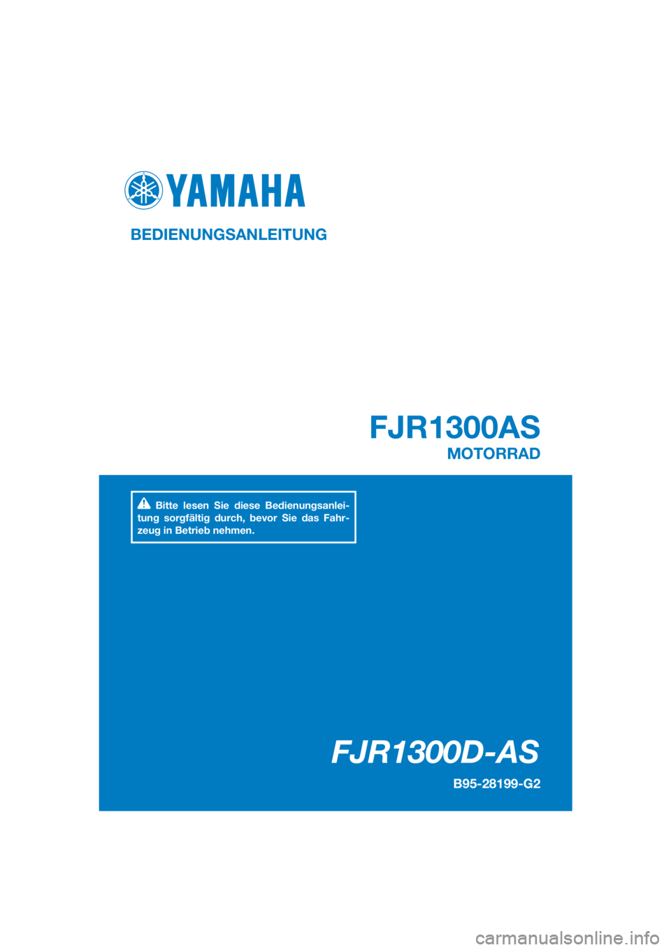 YAMAHA FJR1300AS 2020  Betriebsanleitungen (in German) 