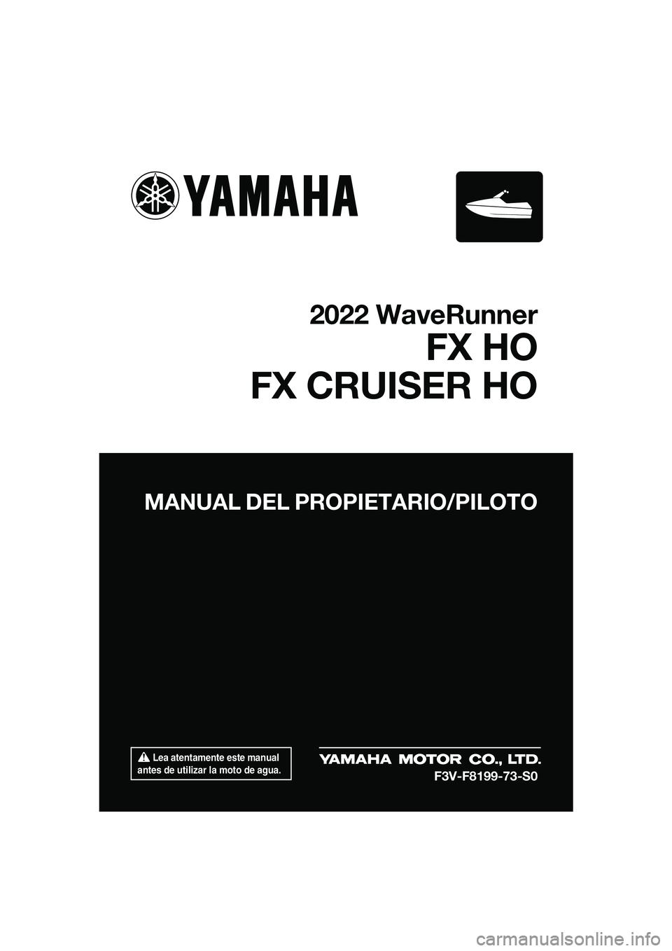 YAMAHA FX HO CRUISER 2022  Manuale de Empleo (in Spanish) 