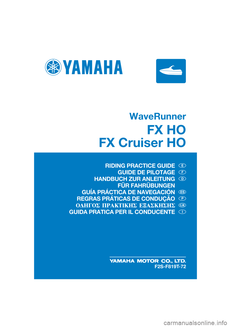 YAMAHA FX HO 2018  Manual de utilização (in Portuguese) 
