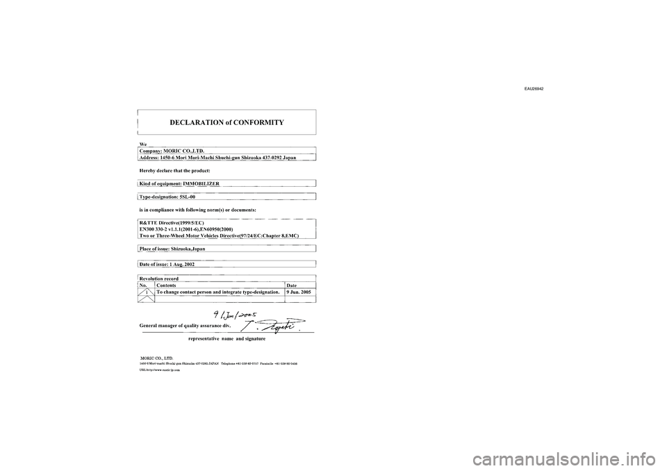 YAMAHA FZ6 N 2006  Owners Manual EAU26942
U1B3E2E0.book  Page 1  Monday, August 1, 2005  3:07 PM 