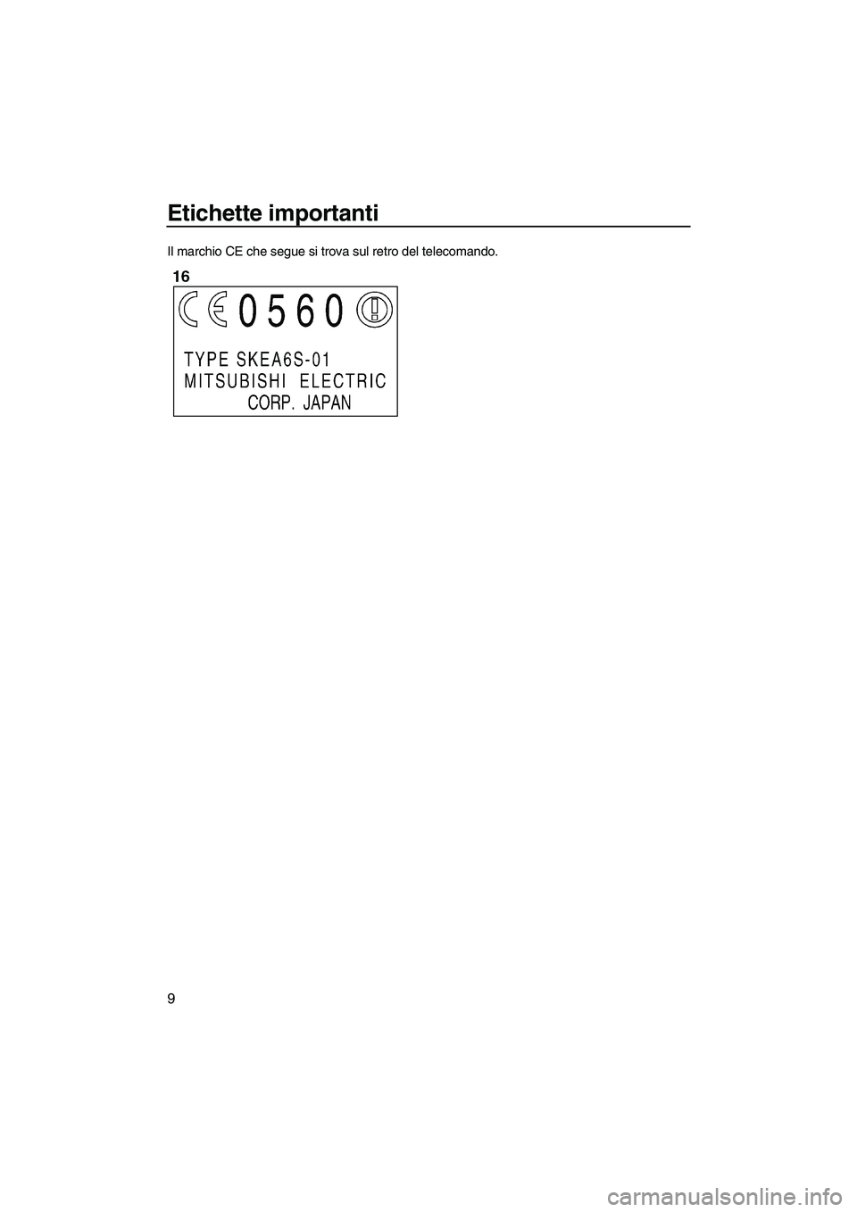 YAMAHA FZR SVHO 2009  Manuale duso (in Italian) Etichette importanti
9
Il marchio CE che segue si trova sul retro del telecomando.
UF2R70H0.book  Page 9  Friday, November 7, 2008  12:00 PM 