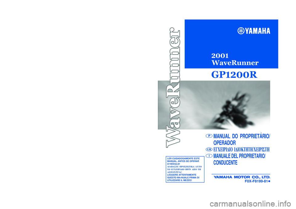 YAMAHA GP1200 2001  Manual de utilização (in Portuguese) 