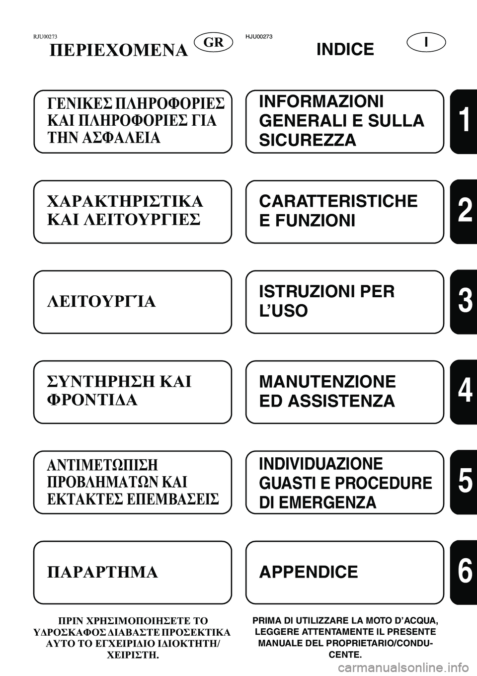 YAMAHA GP1200 2001  Manuale duso (in Italian) �*�5I�5�-�8�����
üÿüüù
