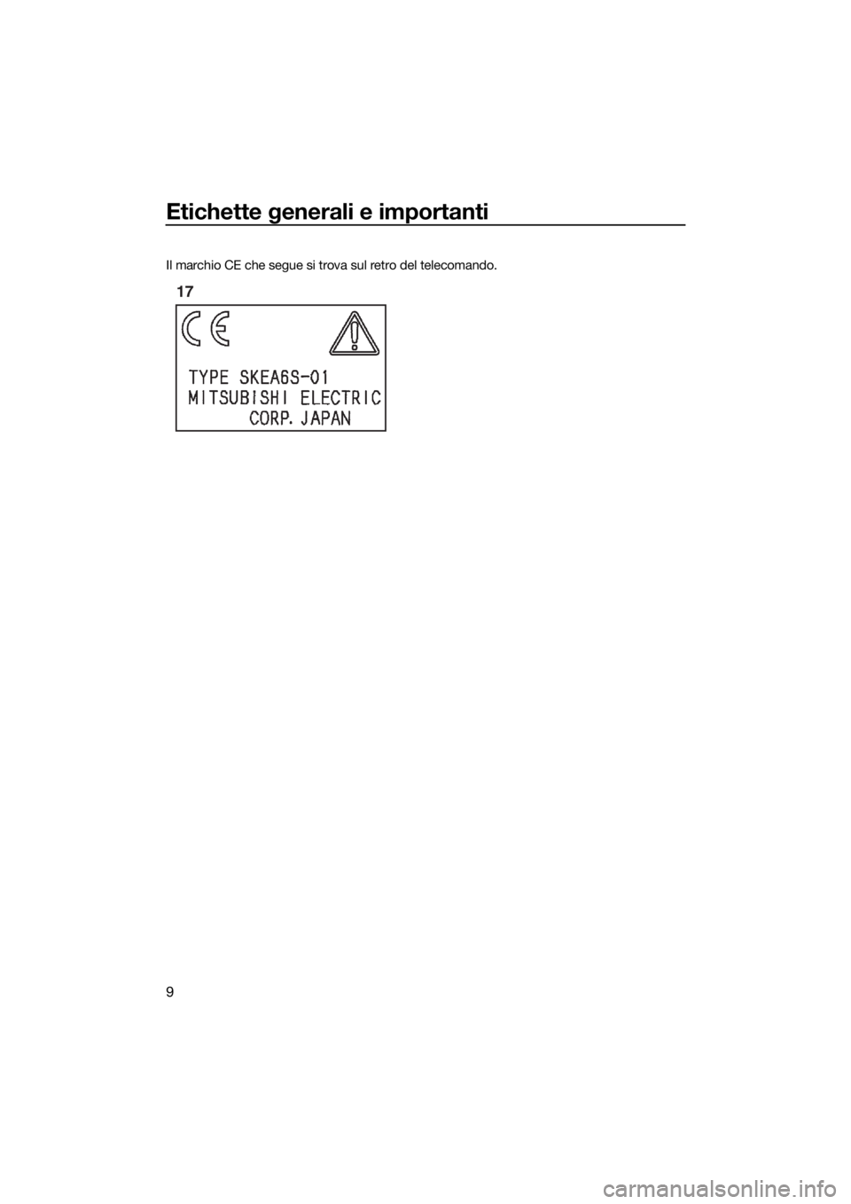 YAMAHA GP1800 2018 Manuale duso (in Italian) Etichette generali e importanti
9
Il marchio CE che segue si trova sul retro del telecomando.
17
UF3P71H0.book Page 9 Friday, June 23, 2017 3:16 PM YAMAHA GP1800 2018 Manuale duso (in Italian) Etichette generali e importanti
9
Il marchio CE che segue si trova sul retro del telecomando.
17
UF3P71H0.book Page 9 Friday, June 23, 2017 3:16 PM