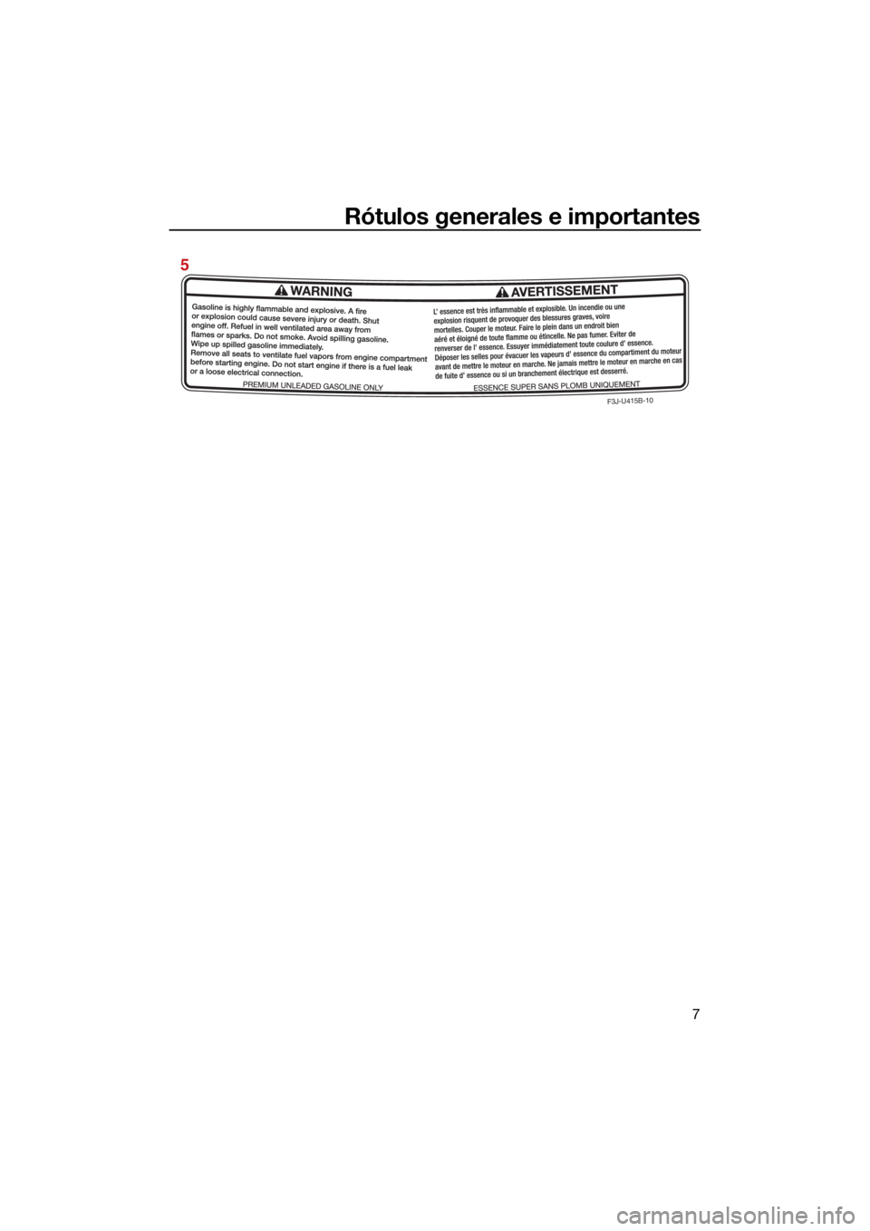YAMAHA GP1800R SVHO 2022 Manuale de Empleo (in Spanish) Rótulos generales e importantes
7
F3J-U415B-10
5
UF4P72S0.book Page 7 Thursday, August 5, 2021 4:13 PM YAMAHA GP1800R SVHO 2022 Manuale de Empleo (in Spanish) Rótulos generales e importantes
7
F3J-U415B-10
5
UF4P72S0.book Page 7 Thursday, August 5, 2021 4:13 PM