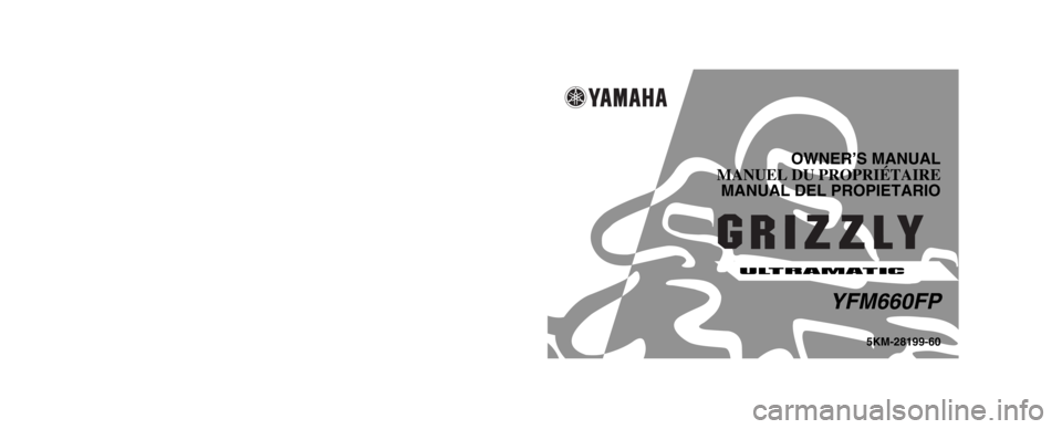 YAMAHA GRIZZLY 660 2003  Owners Manual 