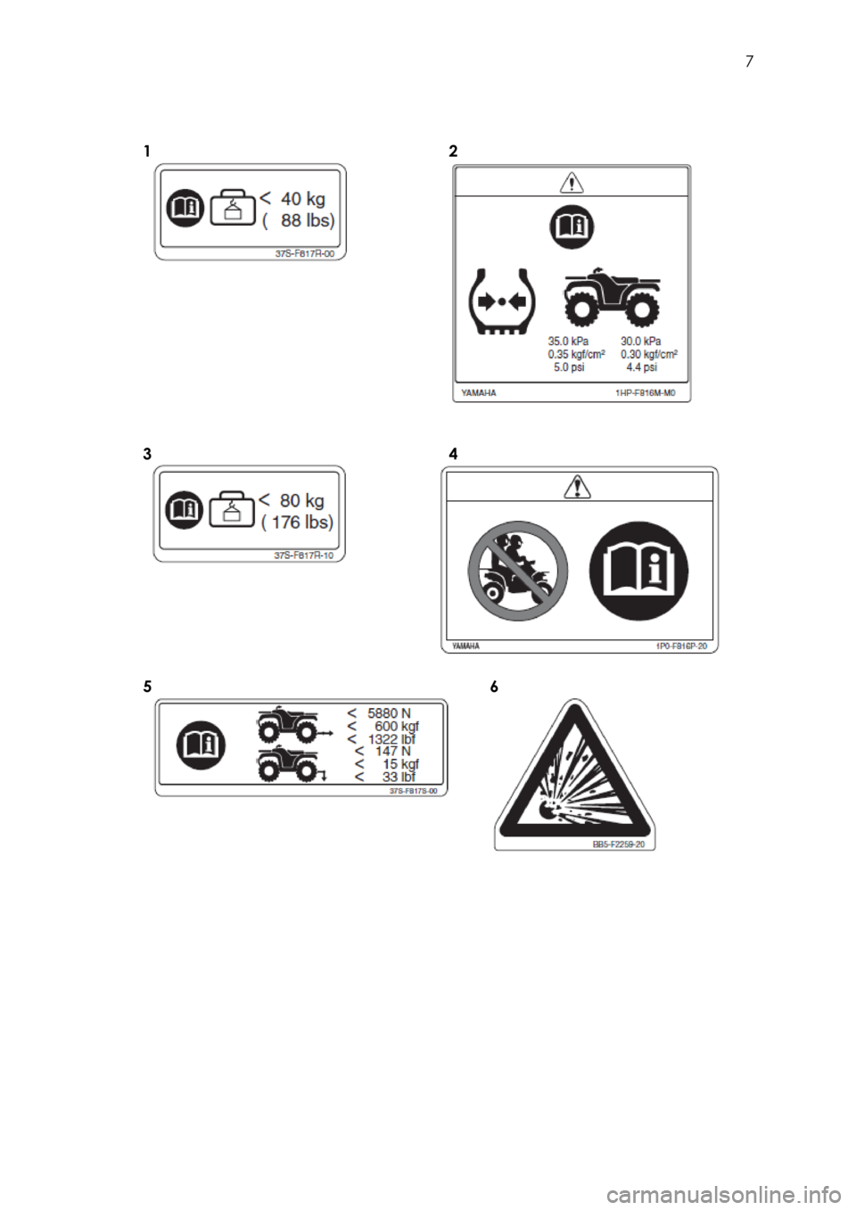 YAMAHA KODIAK 450 2018 Instrukcja obsługi (in Polish) 7
1 2
3 4
5 6
YAMAHA KODIAK 450 2018 Instrukcja obsługi (in Polish) 7
1 2
3 4
5 6