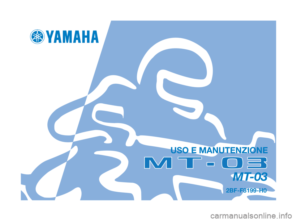 YAMAHA MT-03 2012  Manuale duso (in Italian) USO E MANUTENZIONE
2BF-F8199-H0
MT-03 