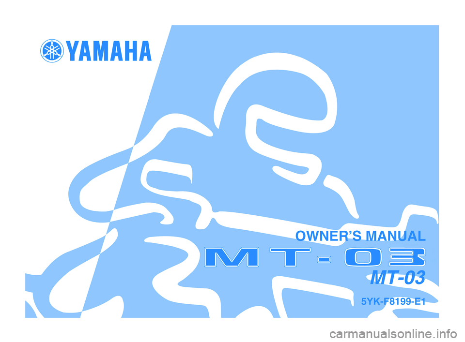YAMAHA MT-03 2006  Owners Manual 