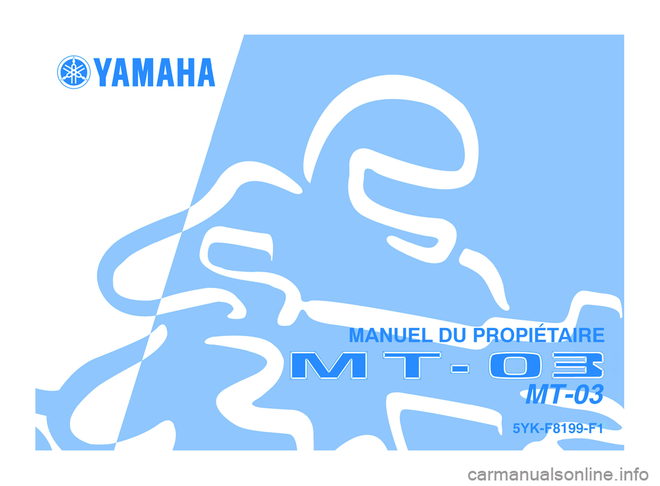 YAMAHA MT-03 2007  Notices Demploi (in French) 