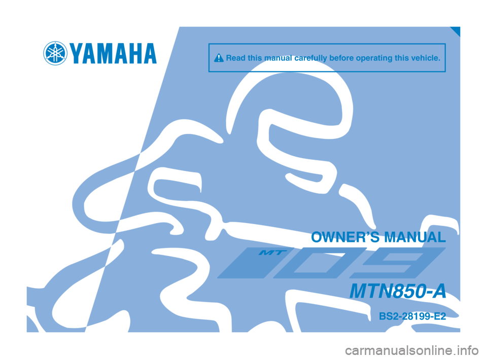 YAMAHA MT-09 2019  Owners Manual 