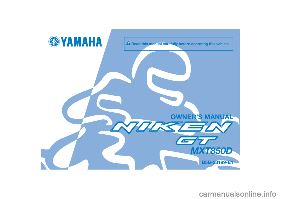 YAMAHA NIKEN GT 2020  Owners Manual 