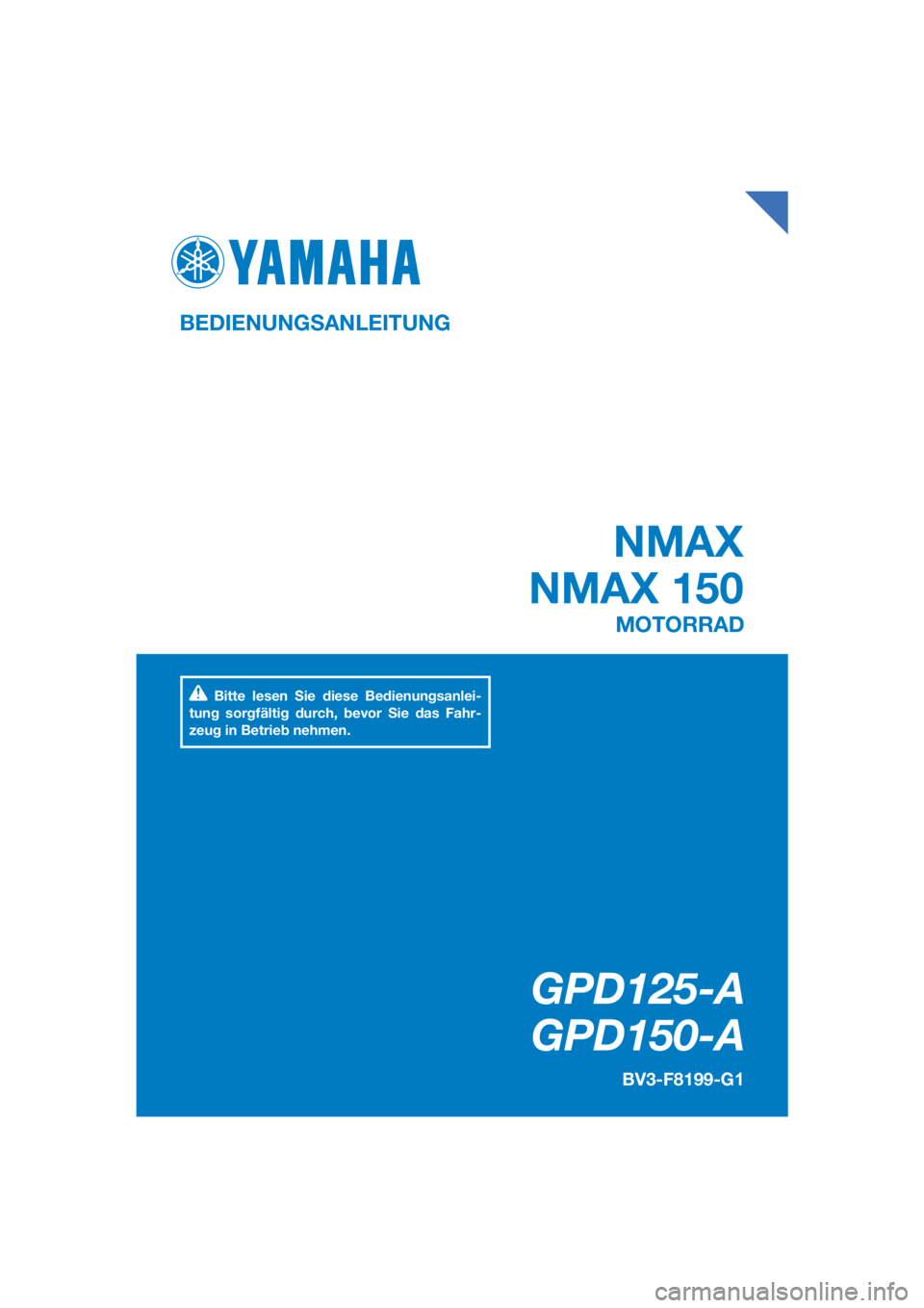 YAMAHA NMAX 150 2019  Betriebsanleitungen (in German) 
