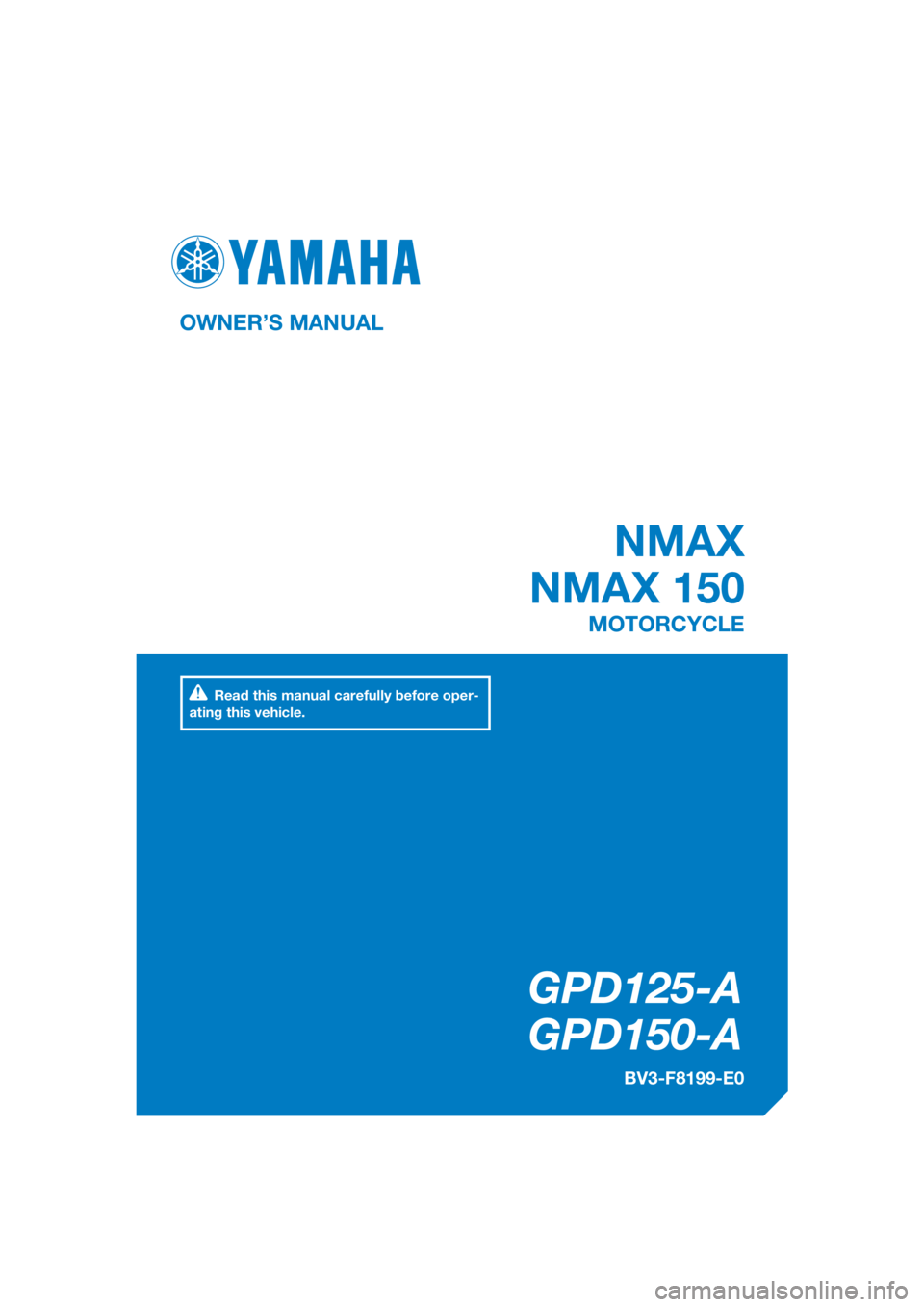YAMAHA NMAX 150 2017  Owners Manual 