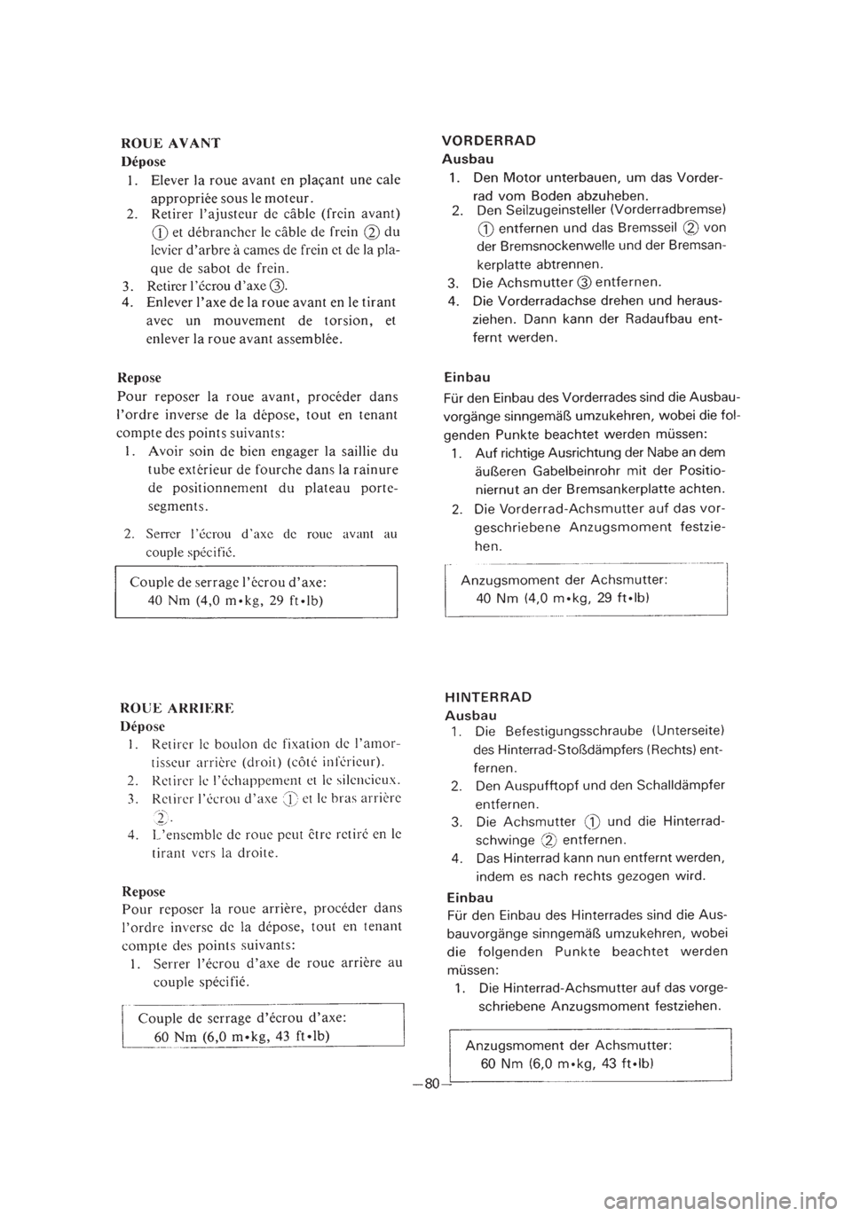 YAMAHA PW50 2002 Notices Demploi (in French) *2/3=PW50-5PG-81 01.4.11 10:51 PM Page 45 YAMAHA PW50 2002 Notices Demploi (in French) *2/3=PW50-5PG-81 01.4.11 10:51 PM Page 45