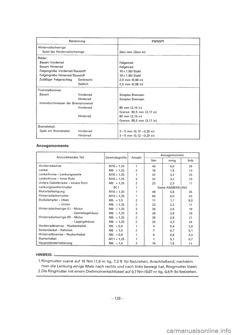 YAMAHA PW50 2002 Owners Manual *3/3=PW50-5PG-81 01.4.12 0:00 AM Page 41 YAMAHA PW50 2002 Owners Manual *3/3=PW50-5PG-81 01.4.12 0:00 AM Page 41