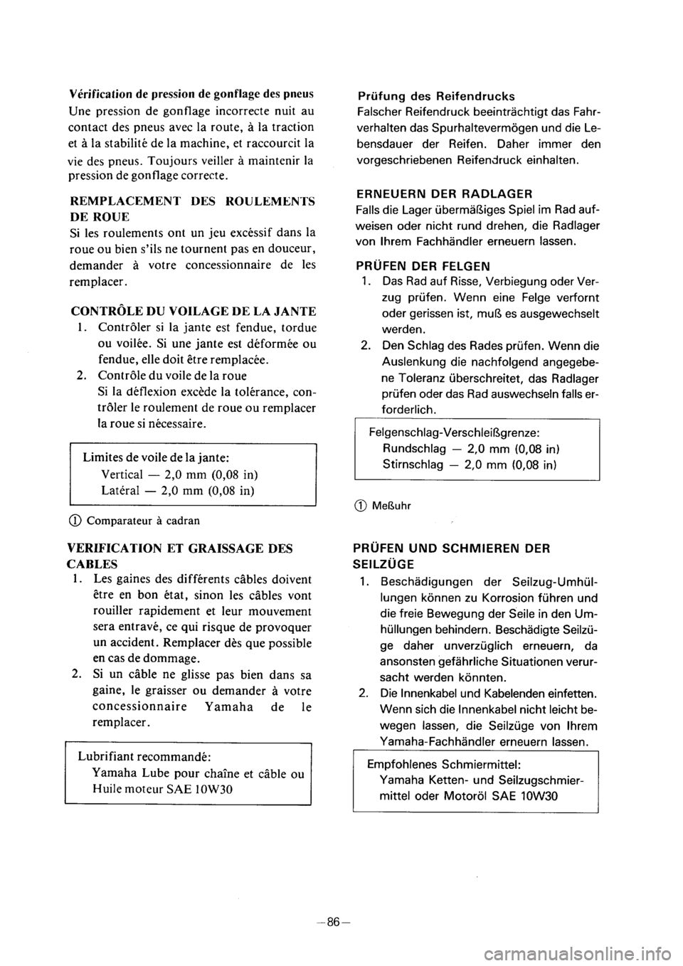 YAMAHA PW50 2001  Owners Manual 