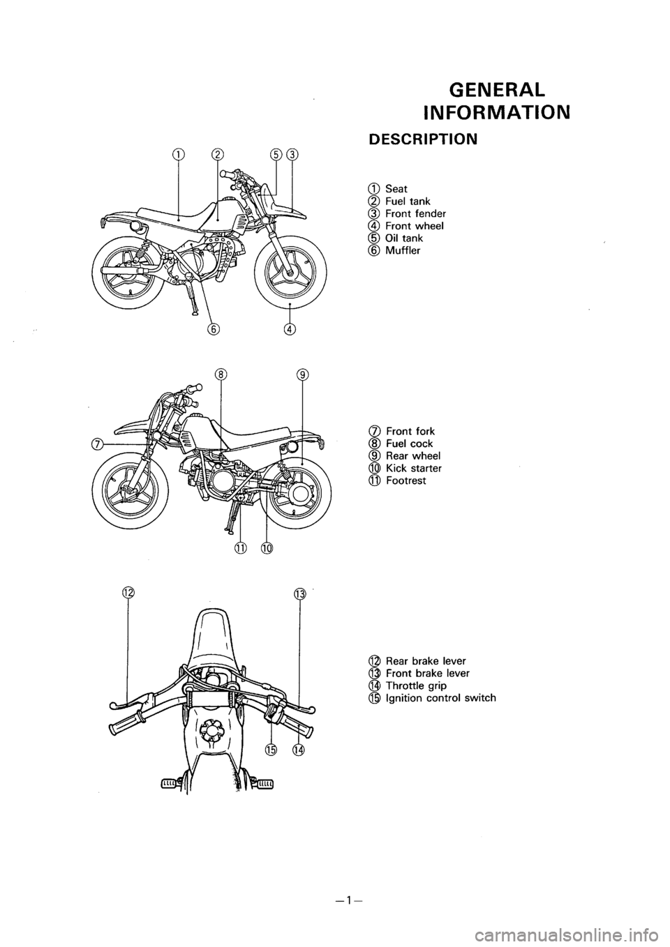 YAMAHA PW50 2001 Owners Manual YAMAHA PW50 2001 Owners Manual